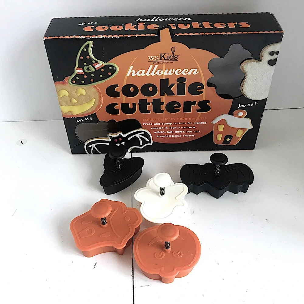 William Sonoma Kids Halloween Cookie Cutters Press-And-Stamp Set Of 5